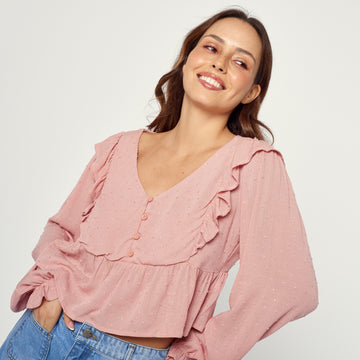 Blusa Plumetina Rosa
