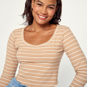Polo New Multirayas Beige
