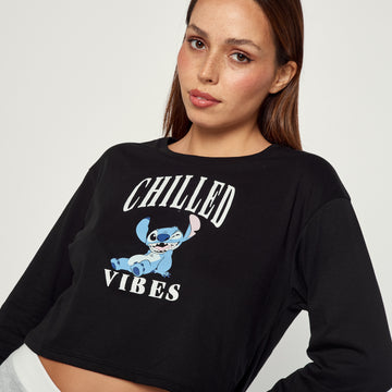 Polo Stitch Relax Negro