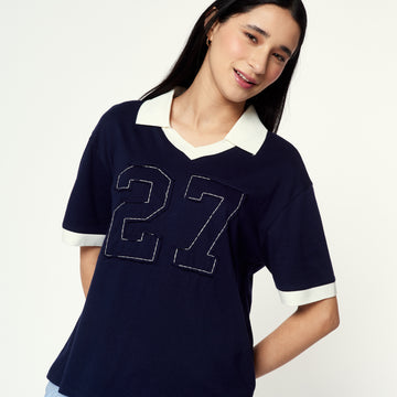 Polo Aletas Azul