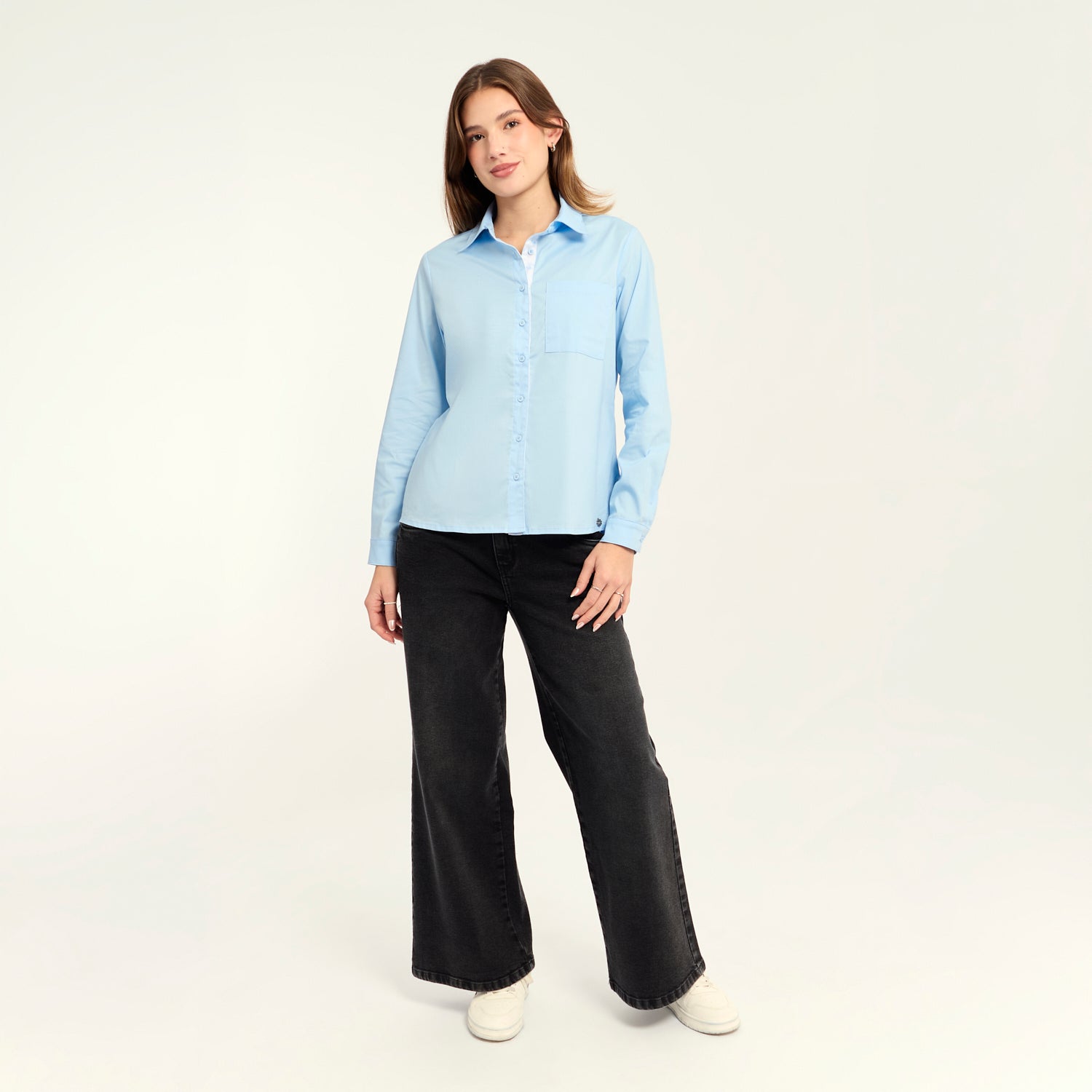 Blusa Almendra  Celeste