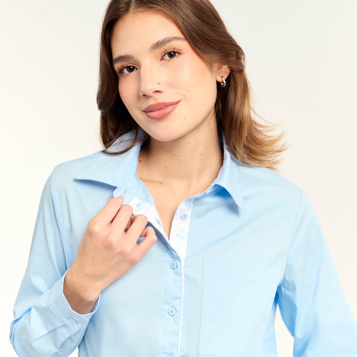 Blusa Almendra  Celeste