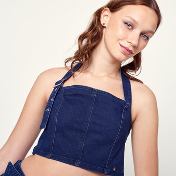 Blusa Denim Azul