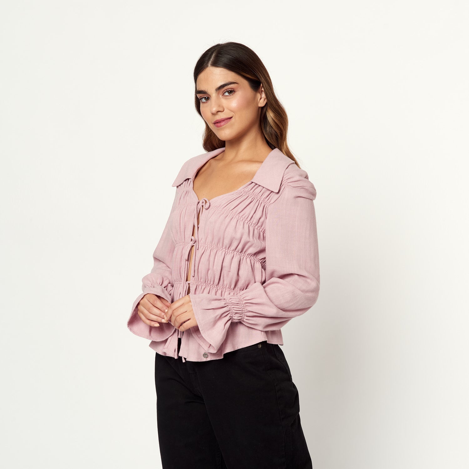 Blusa Edith Palo Rosa