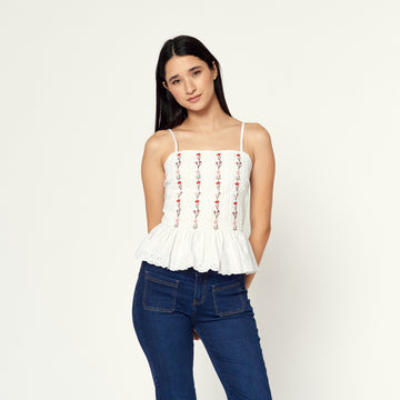 Blusa Fiore Hueso