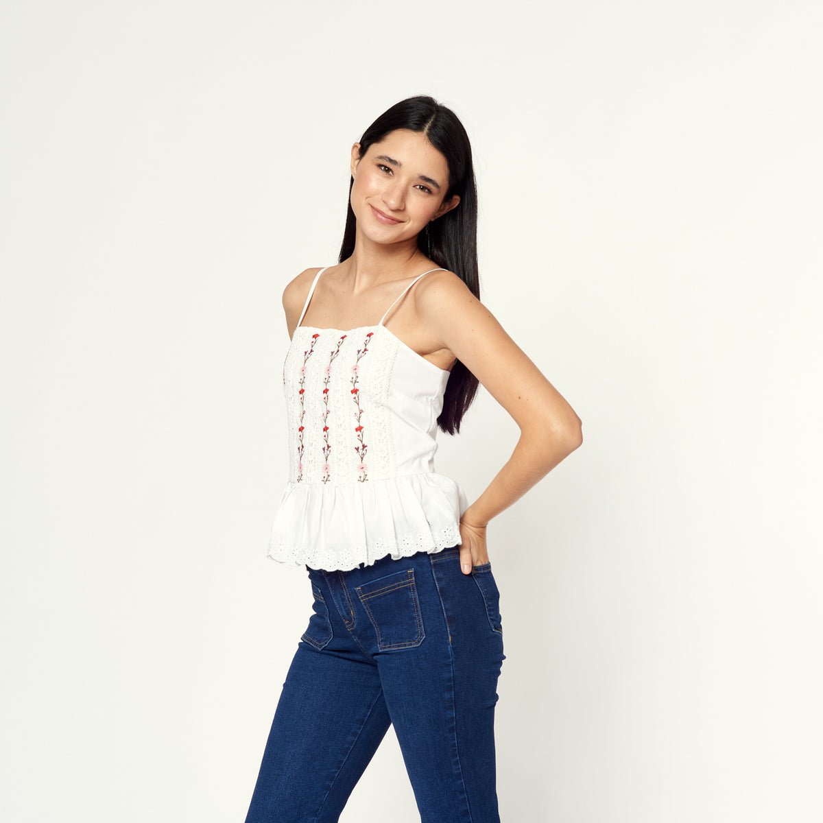 Blusa Fiore Hueso