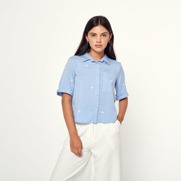 Blusa New Crop Celeste