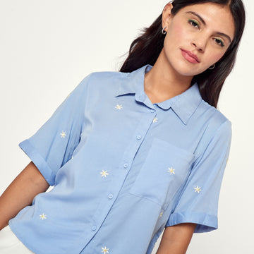 Blusa New Crop Celeste