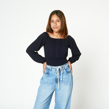 Blusa Off Shoulder Azul