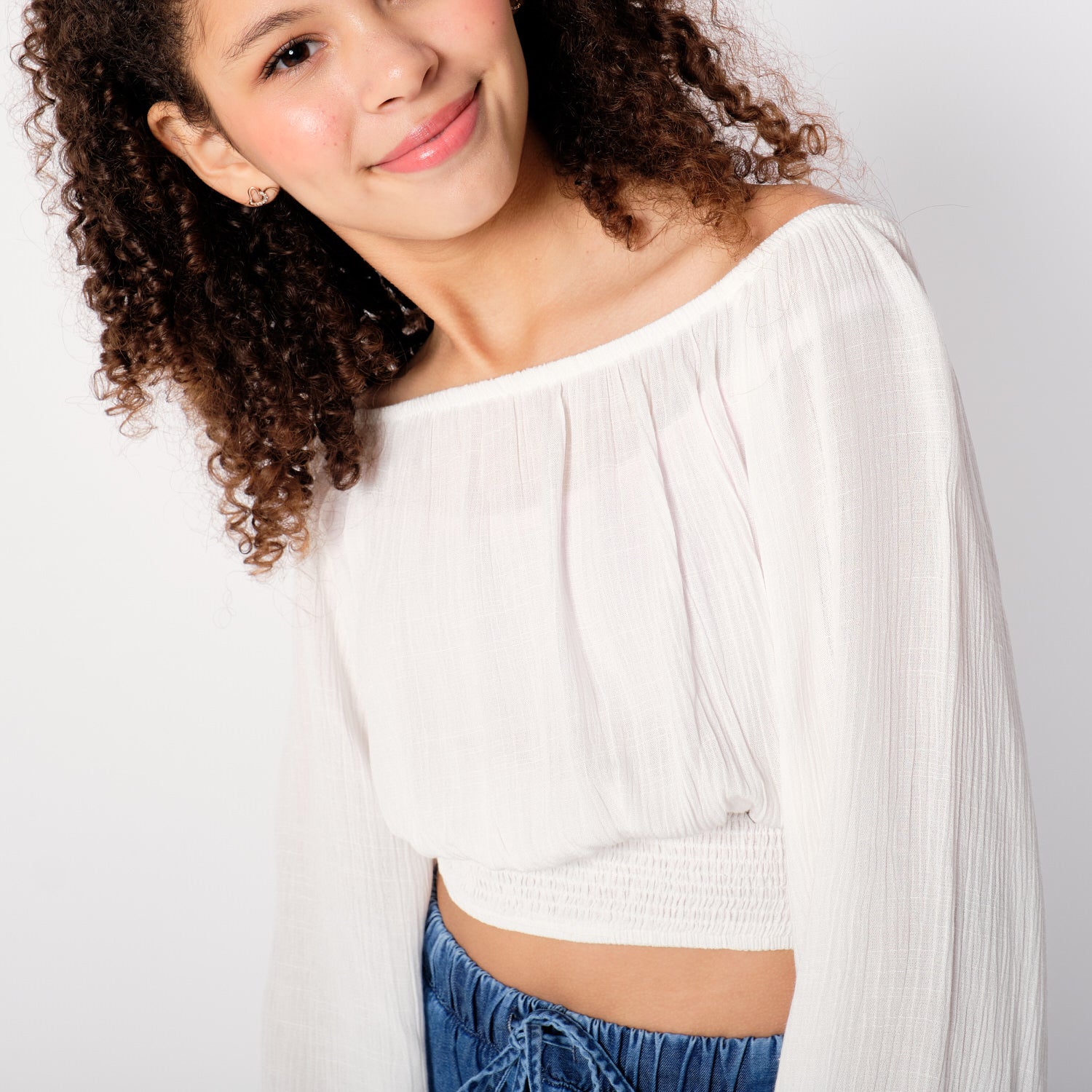 Kalinga Ashok Off White Mock Neck Tee Kalinga Ashok Crop Top Manga