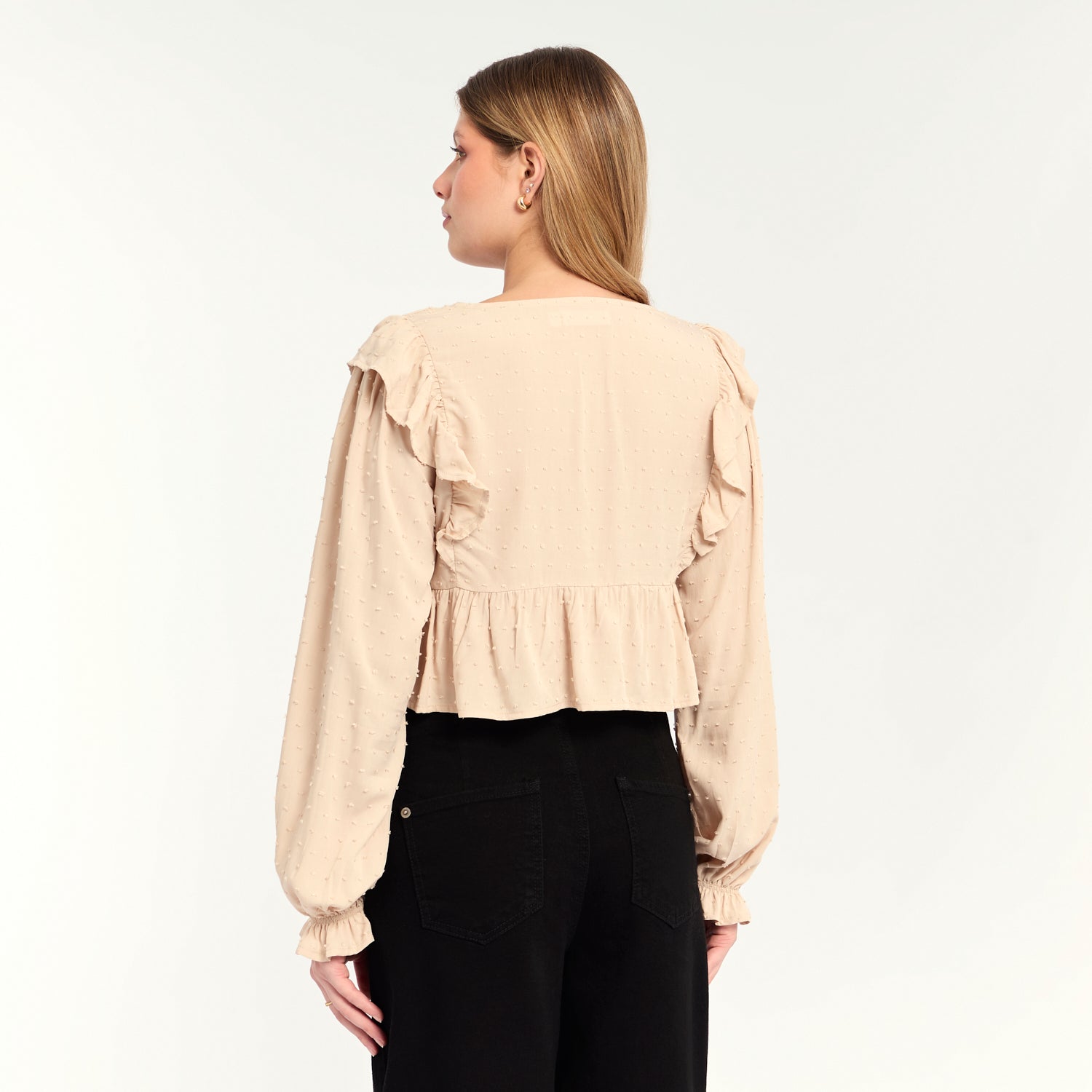 Blusa Plumetina Beige