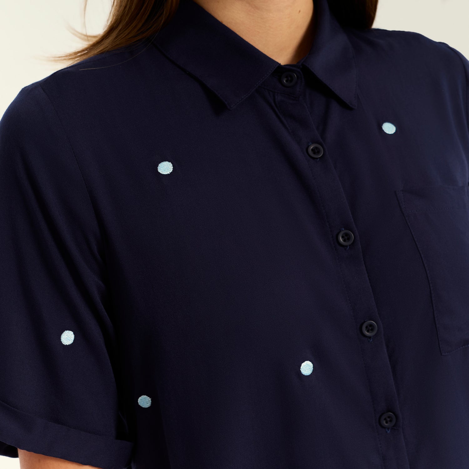 Blusa Crop Azul