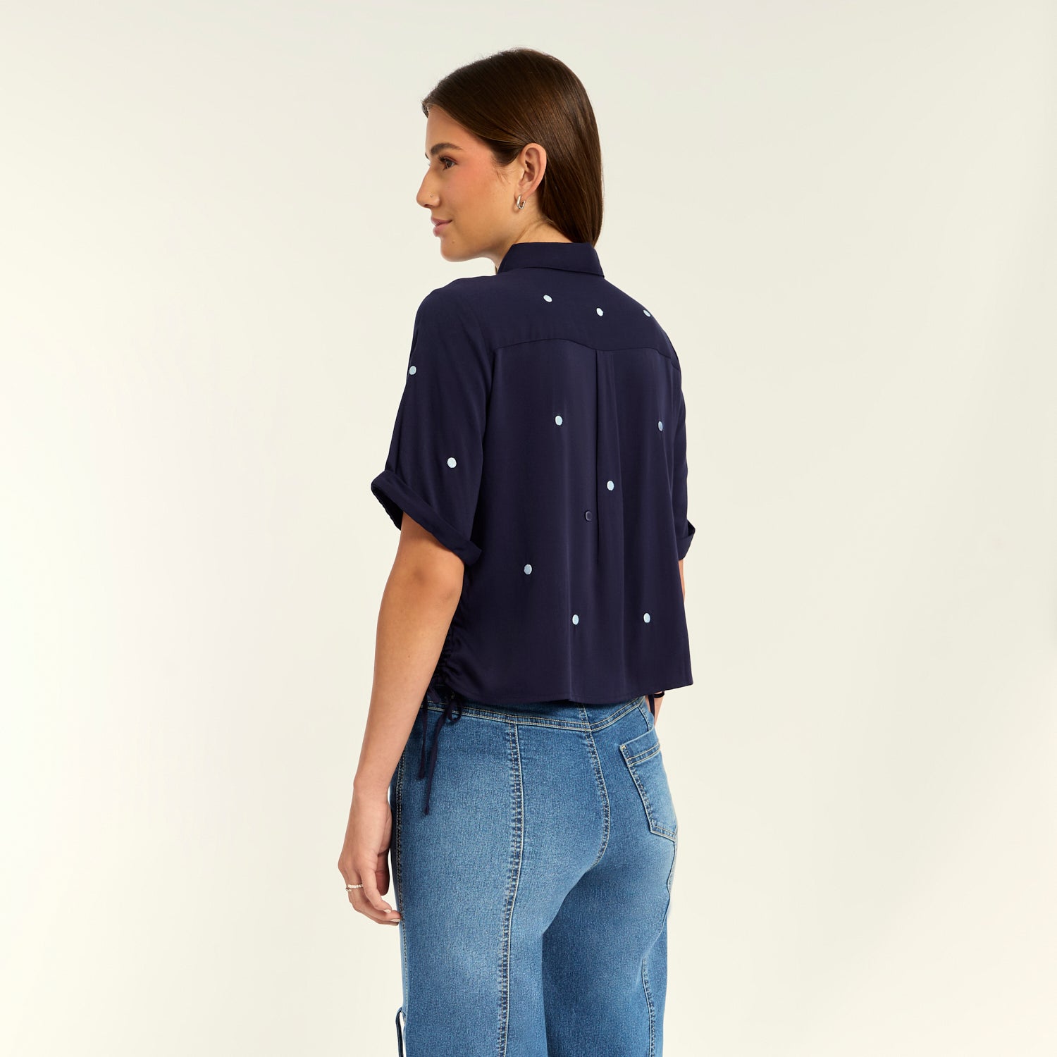 Blusa Crop Azul