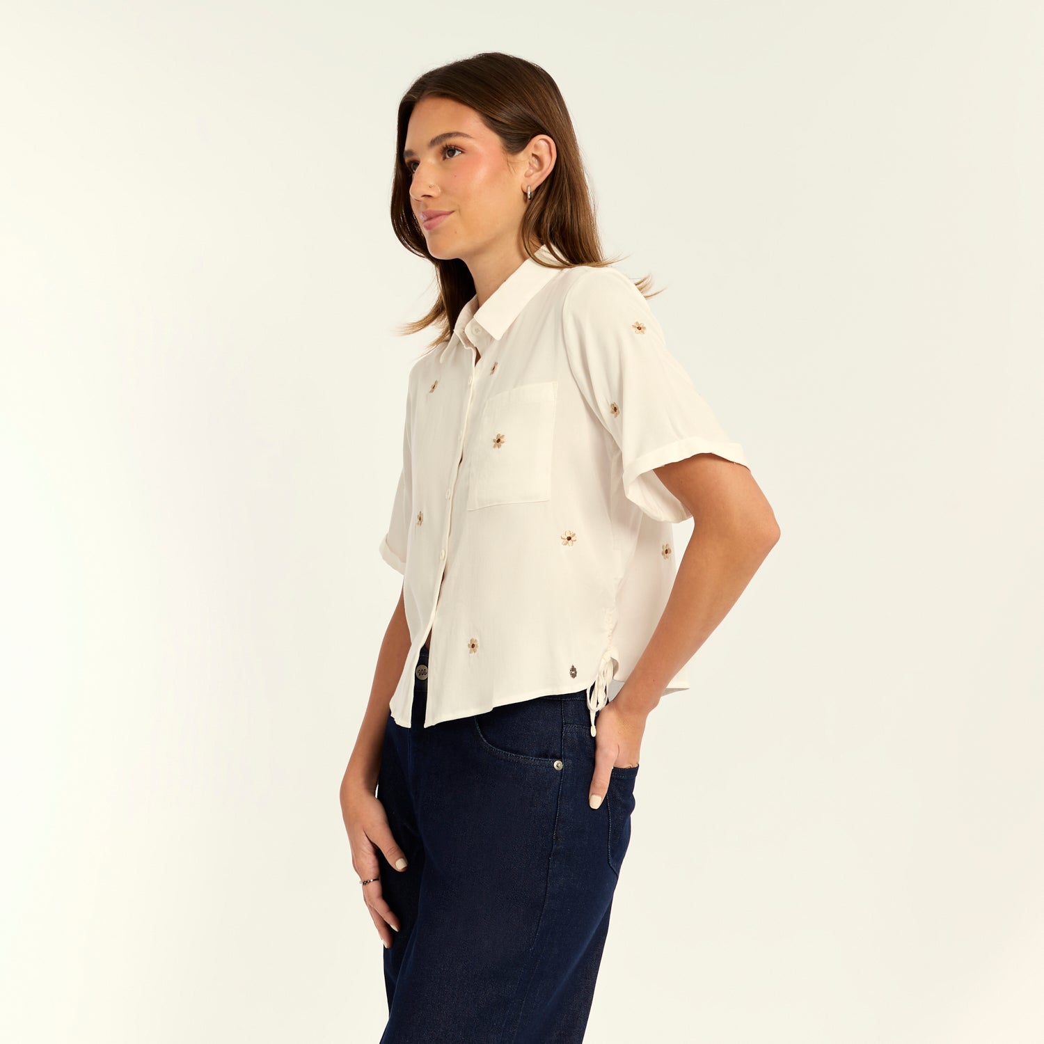 Blusa Crop Hueso