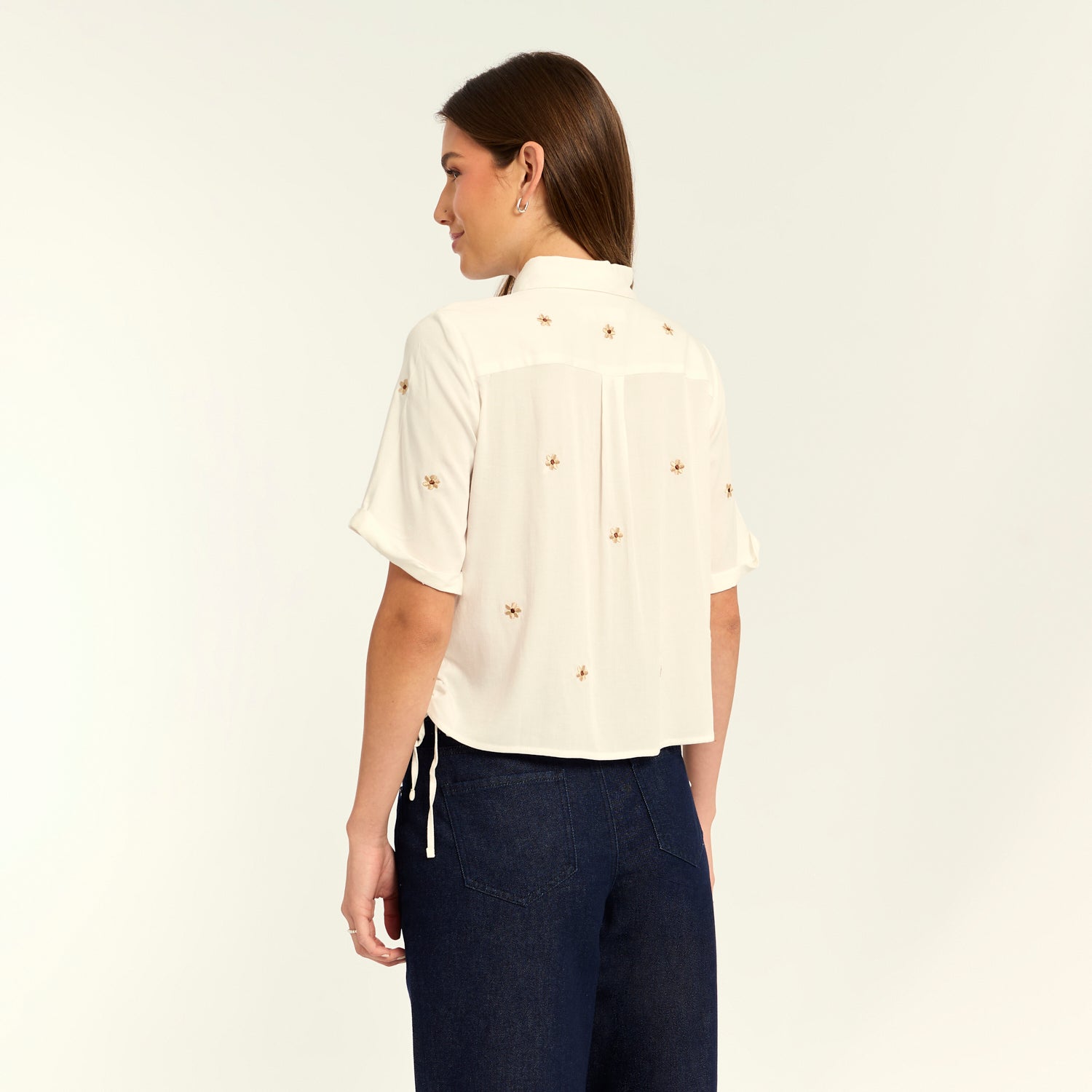 Blusa Crop Hueso