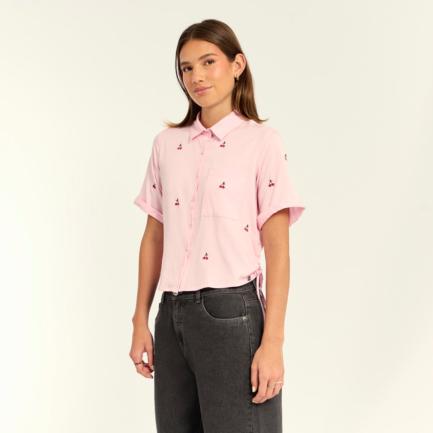 Blusa Crop Rosado