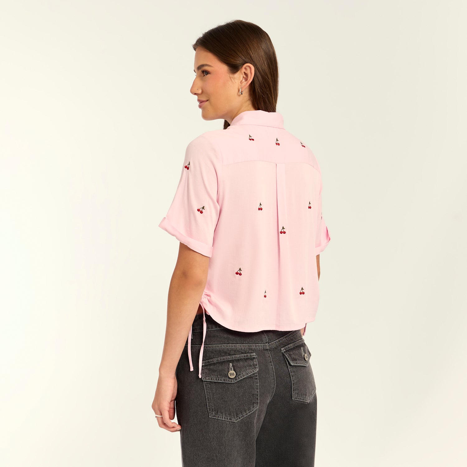 Blusa Crop Rosado