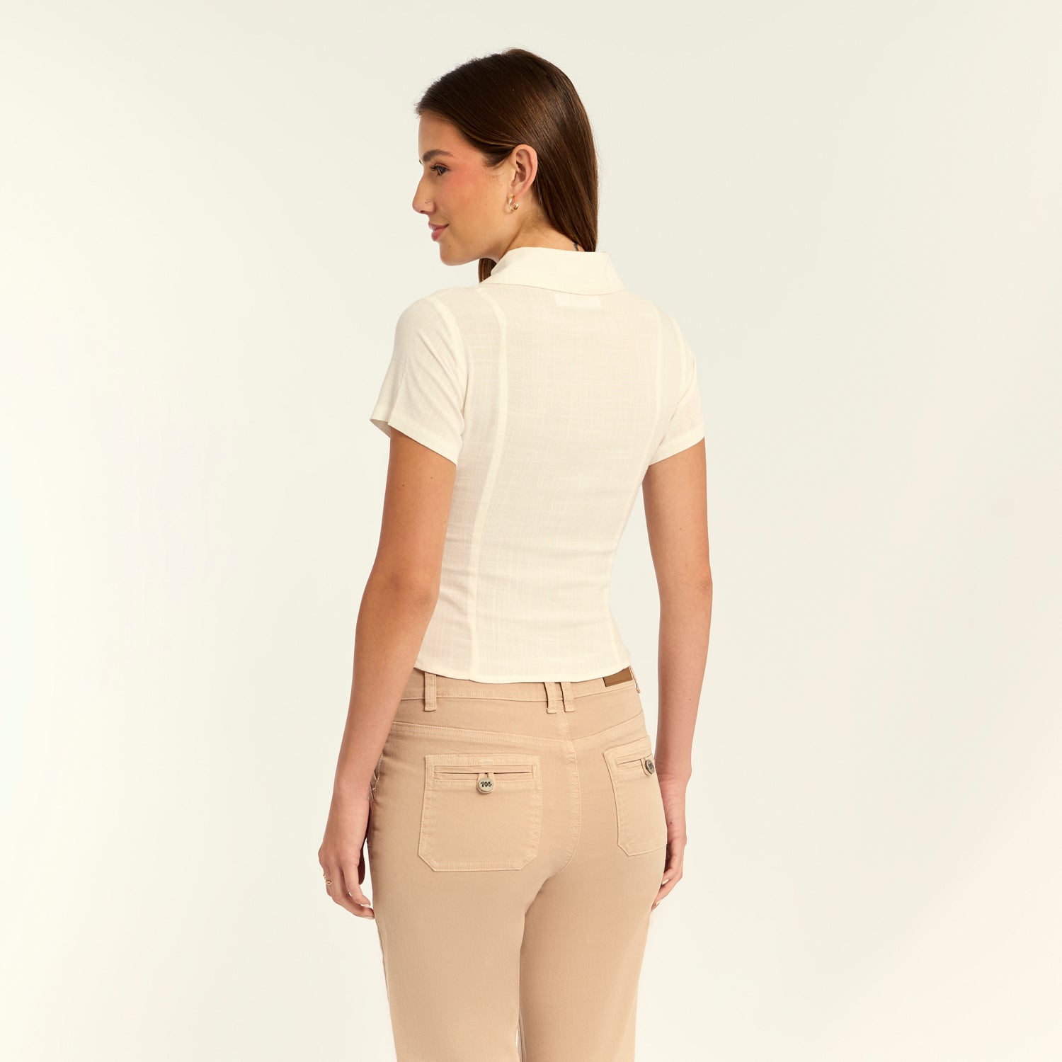 Blusa Formal Hueso
