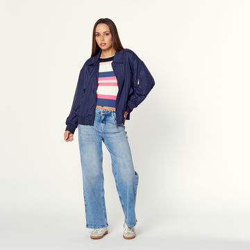 Casaca Bomber Azul