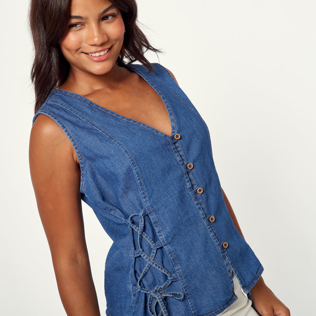 Chaleco Clementina Azul