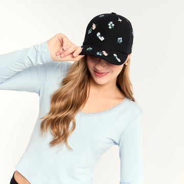Gorro Flower Power Negro