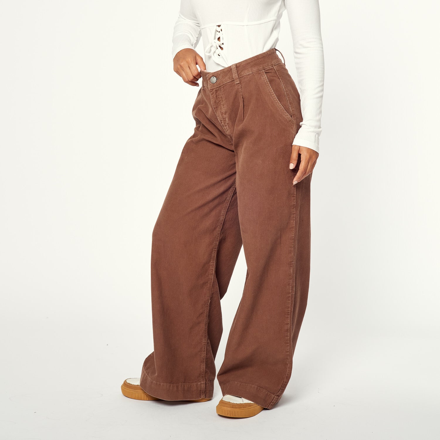 Pantalon Adelina Marron