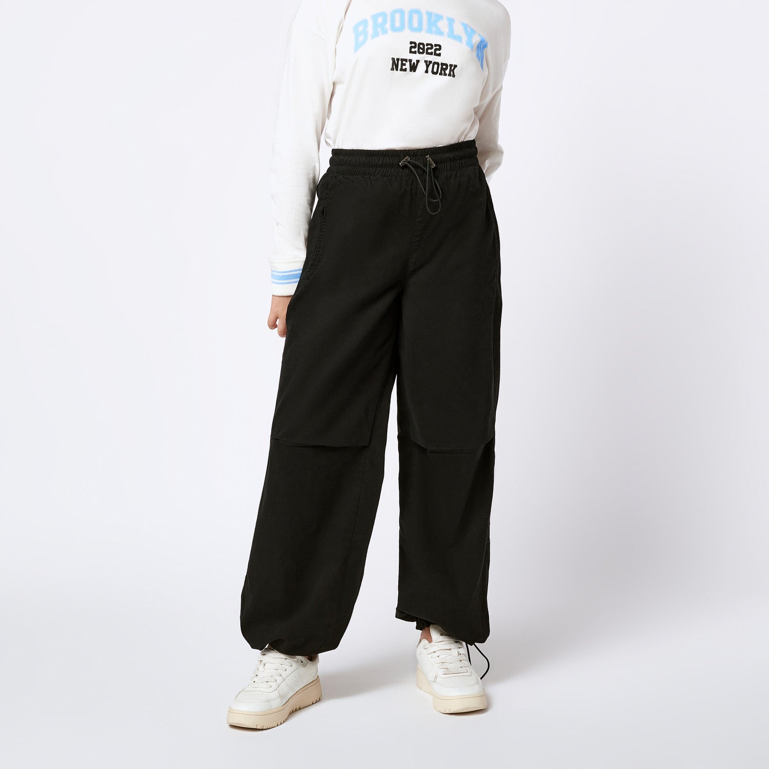 Pantalon Parachute Negro