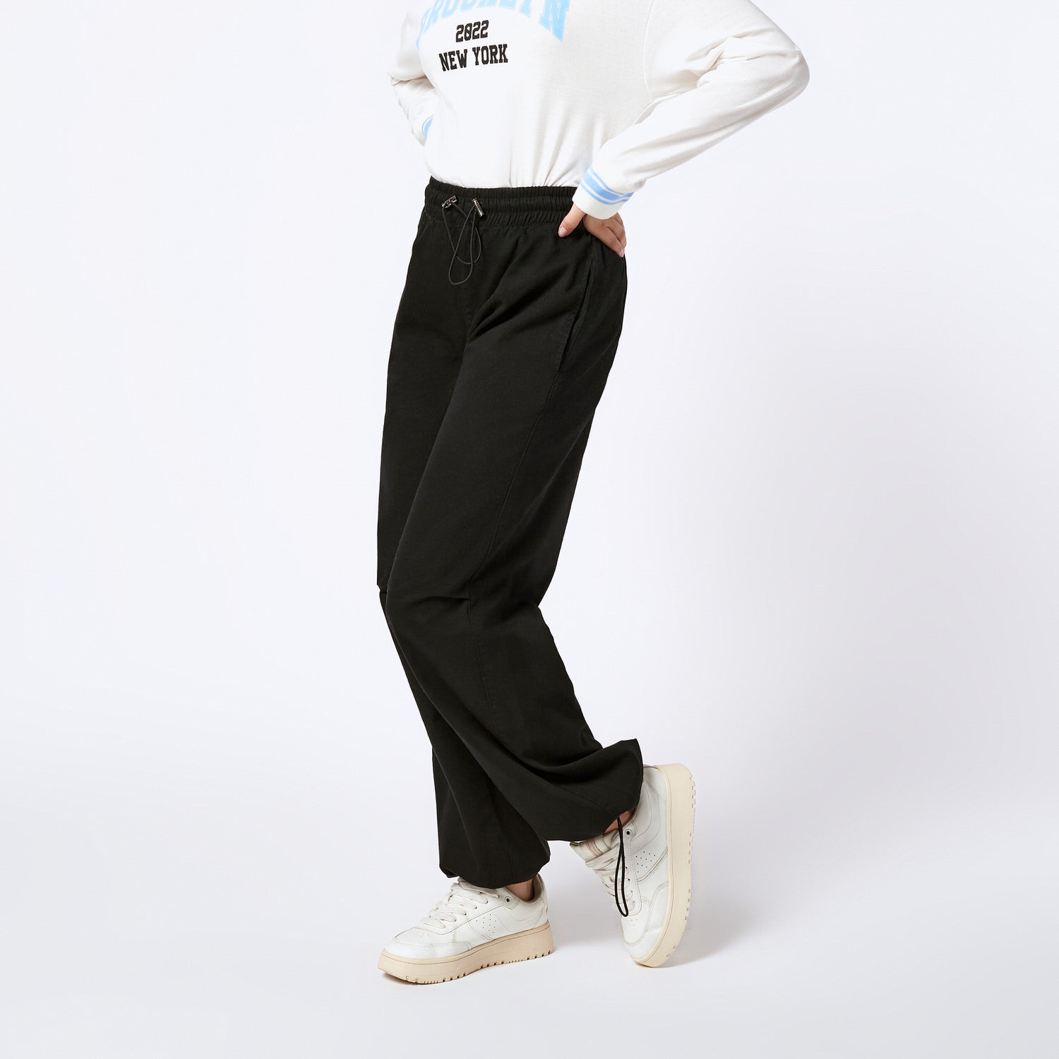 Pantalon Parachute Negro