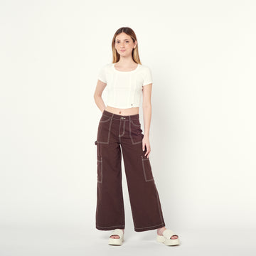 Pantalon Relax Marron