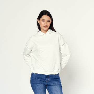 Polera Tachada Hueso