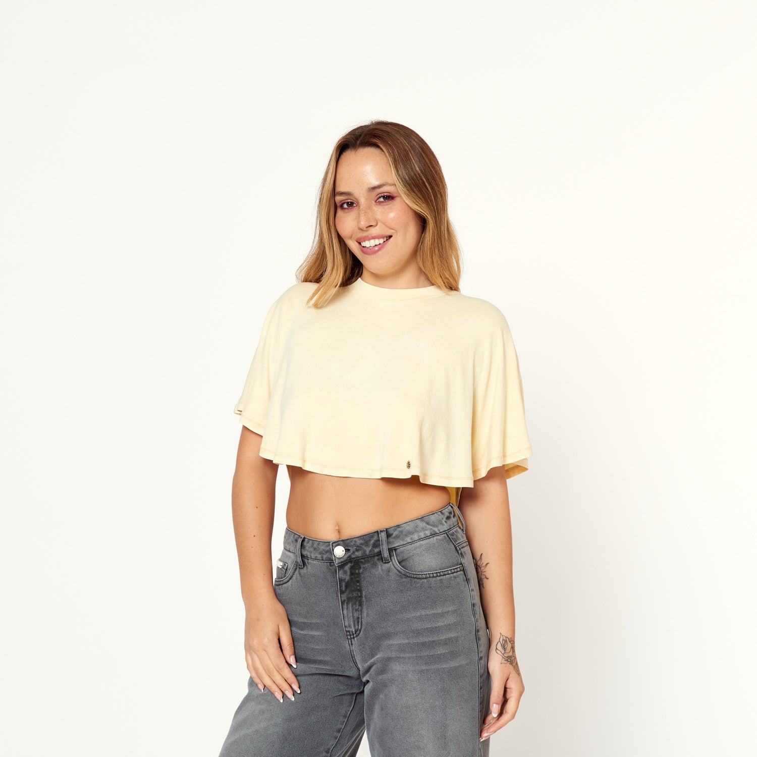 Polo Crop Amarillo