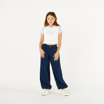 Polo Crop Celeste