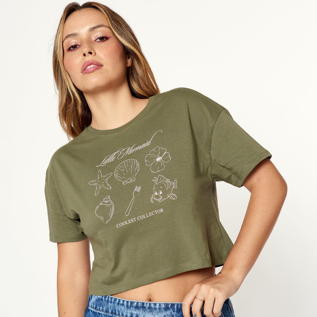 Polo Crop Ariel Verde Militar
