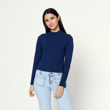 Polo Cuello Mock Milk Out Acero