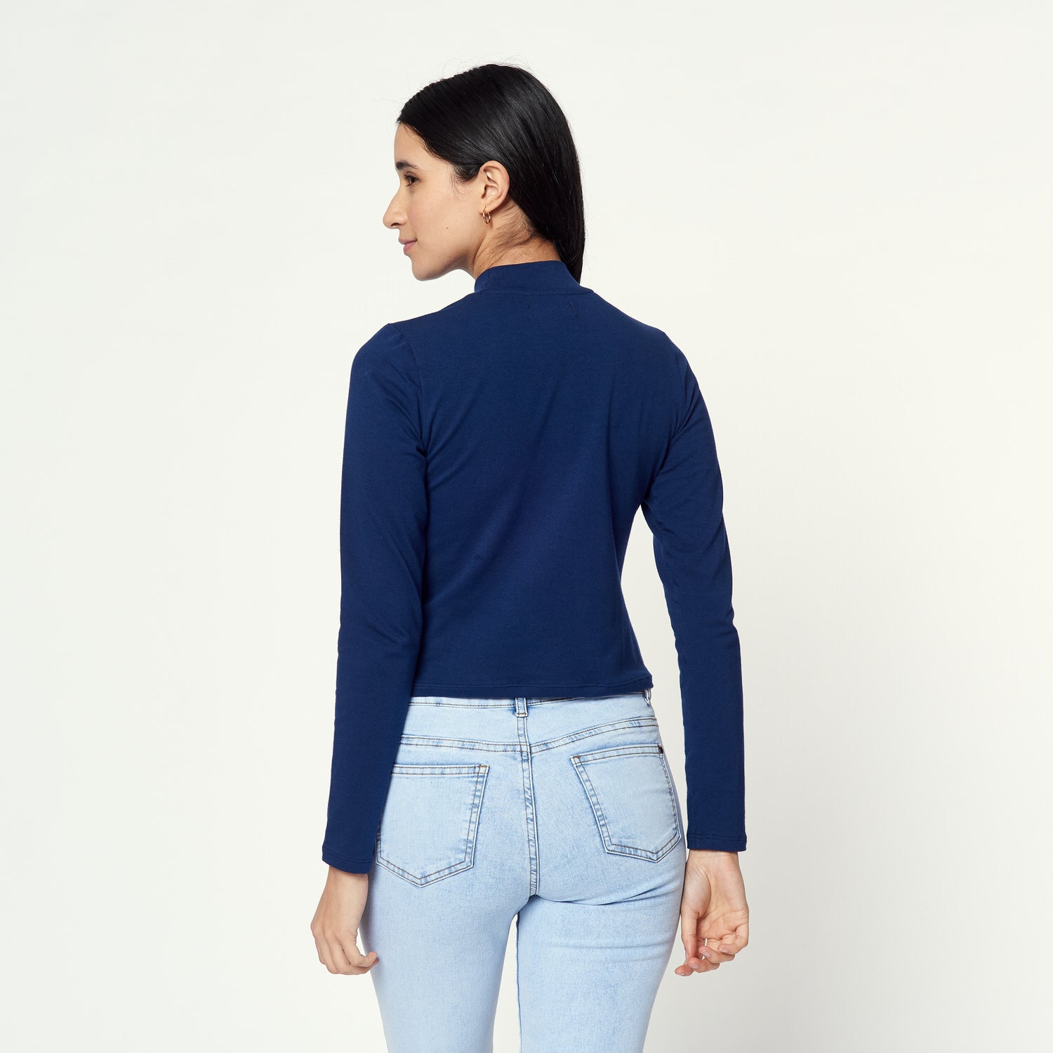 Polo Cuello Mock Milk Out Acero