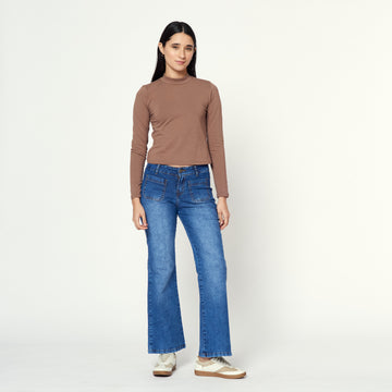 Polo Cuello Mock Milk Out Topo