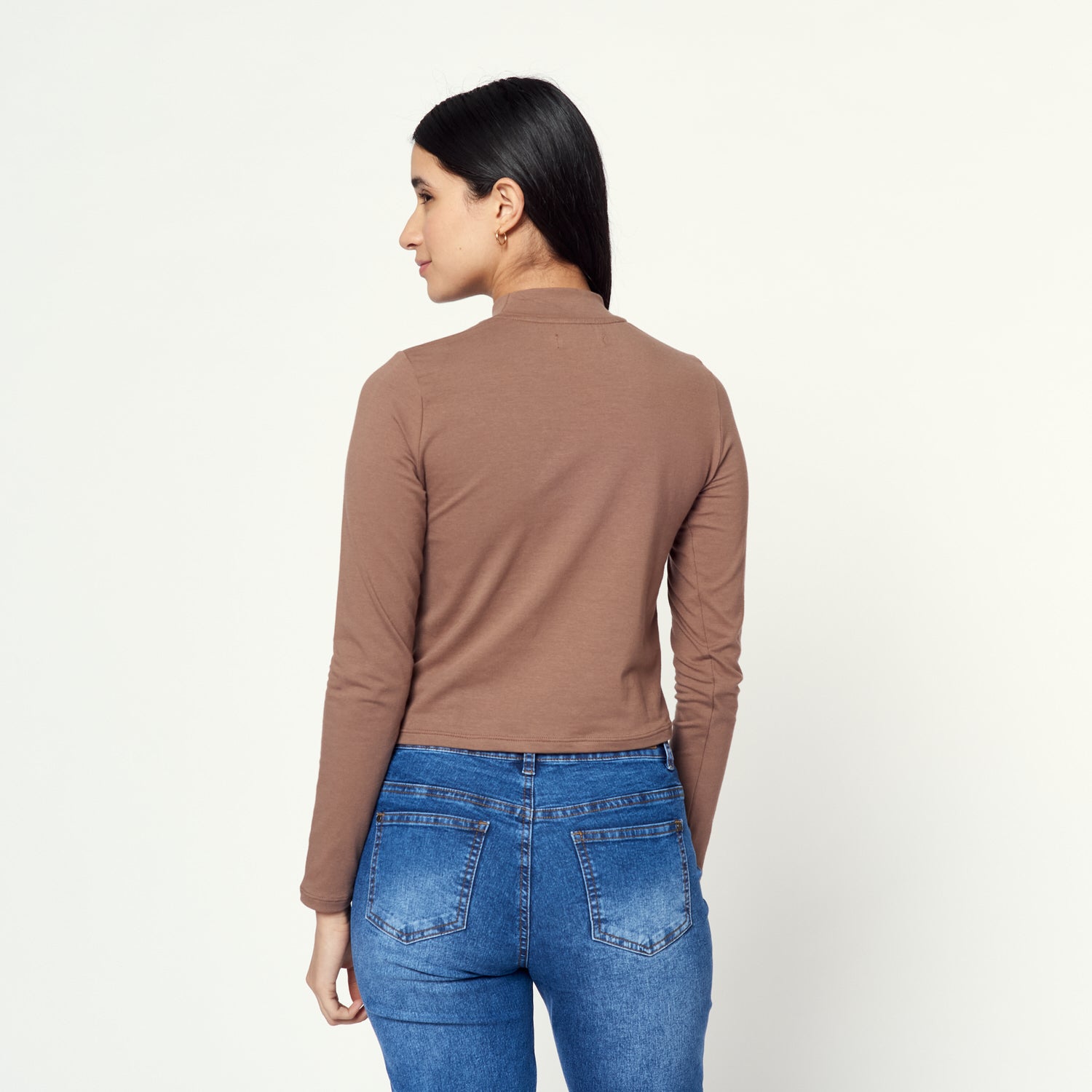 Polo Cuello Mock Milk Out Topo