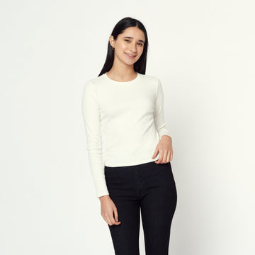 Polo Cuello Redondo Milk Out Hueso