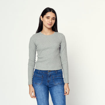 Polo Cuello Redondo Milk Out Melange