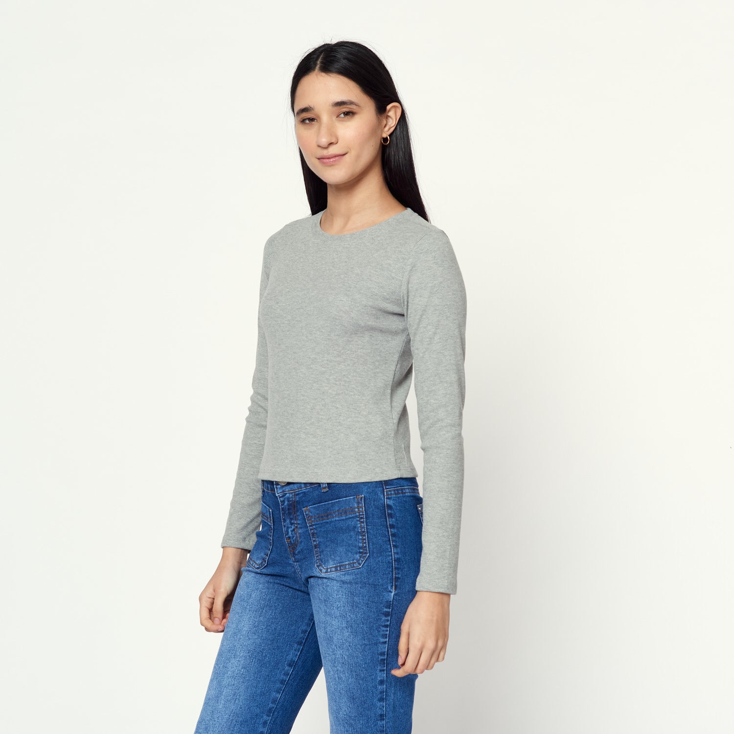 Polo Cuello Redondo Milk Out Melange