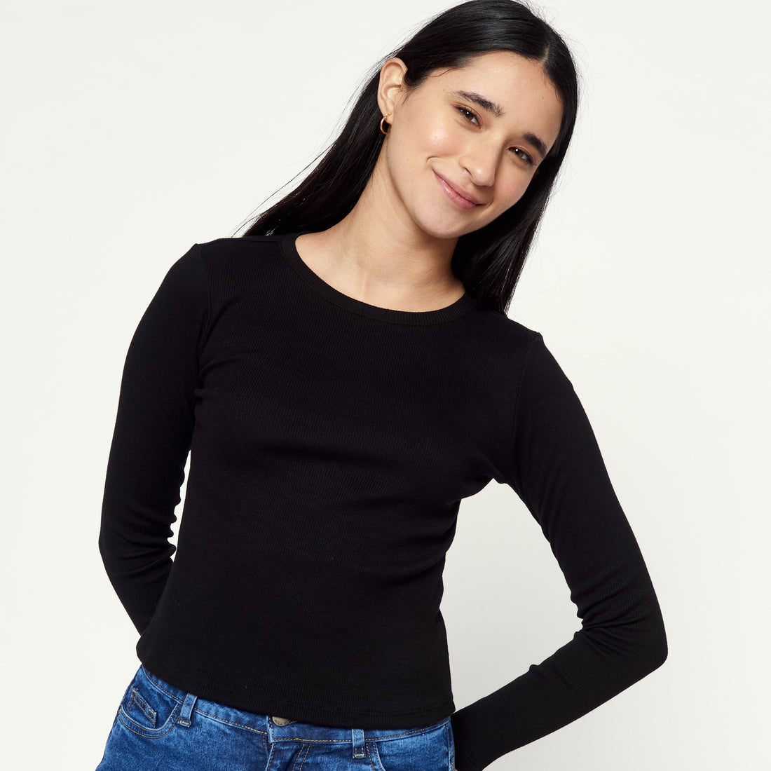 Polo Cuello Redondo Milk Out Negro