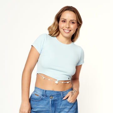 Polo Detalle Celeste