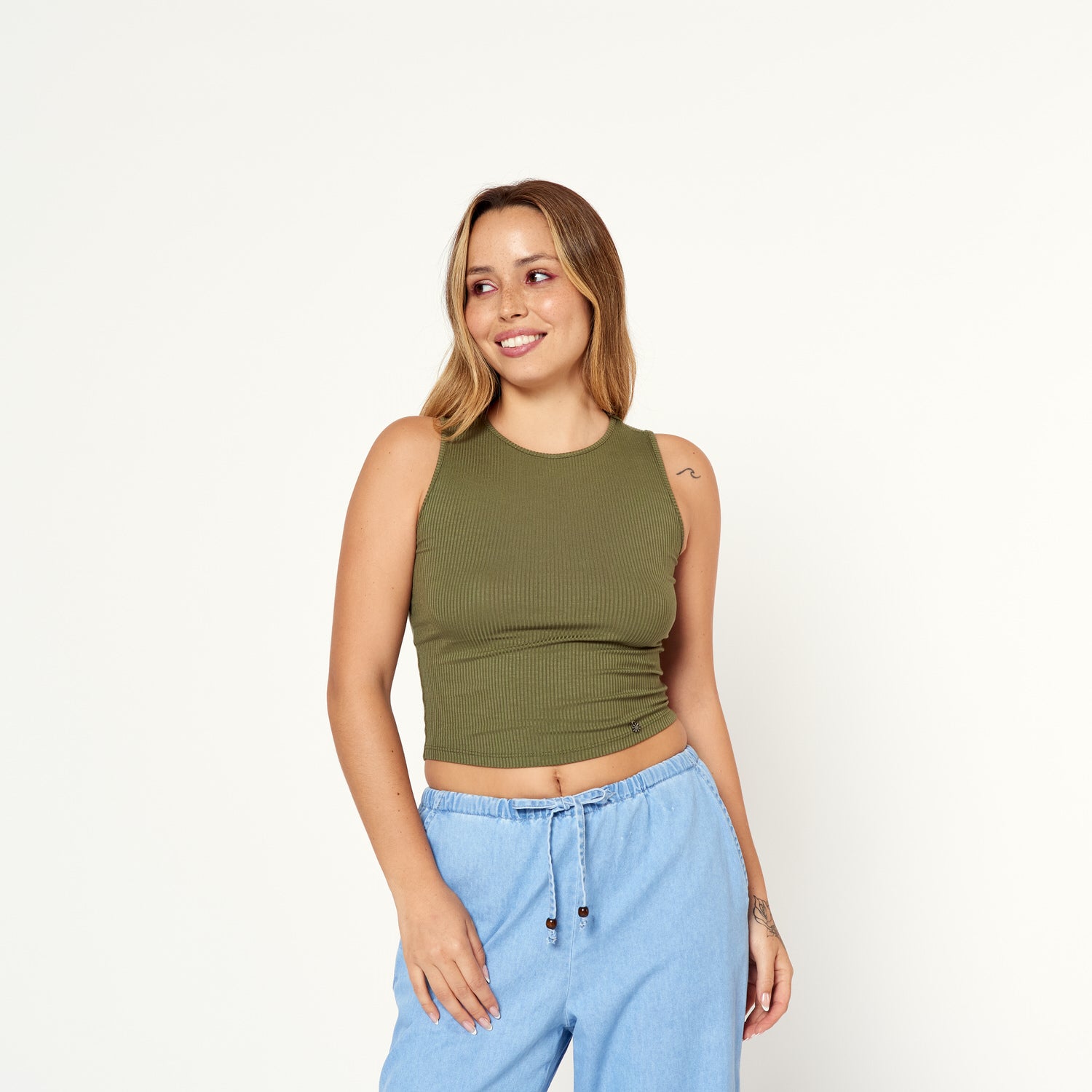 Polo New Orange Verde Militar