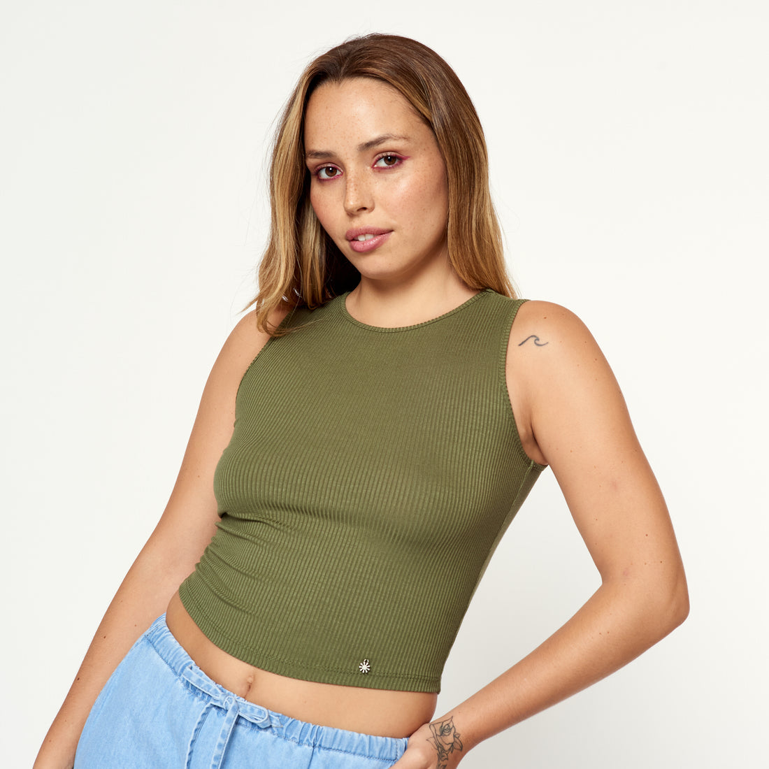 Polo New Orange Verde Militar