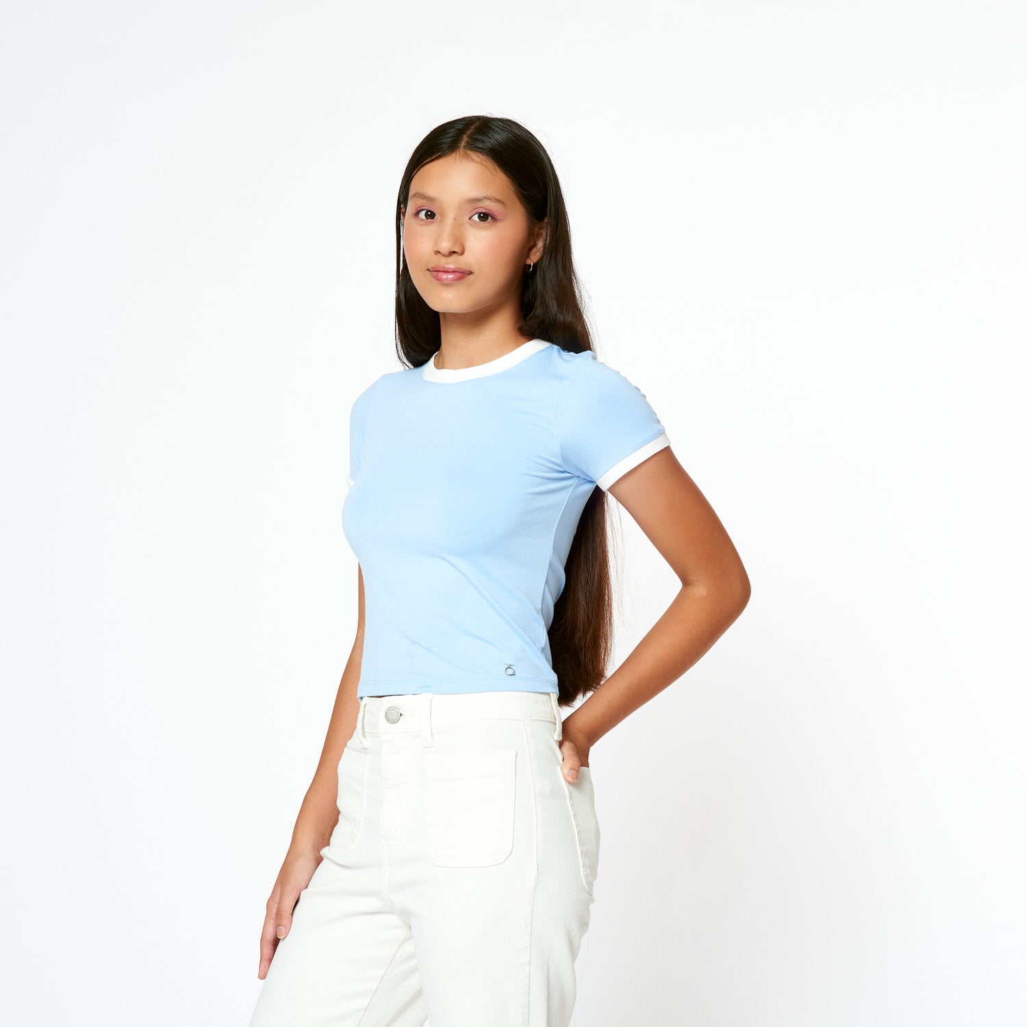 Polo New Rayas Celeste