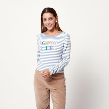 Polo Rayas Celeste