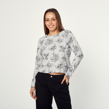Polo Stitch Cobertura Gris