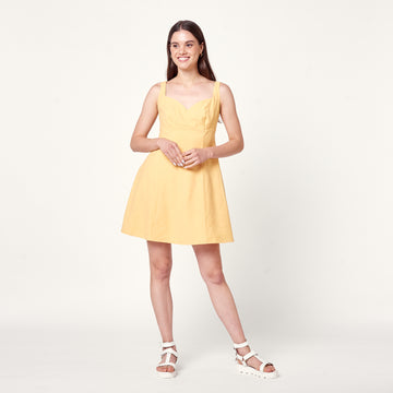 Vestido Elastico Amarillo