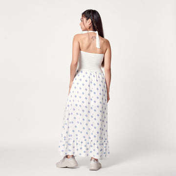 Vestido New Crochet Hueso